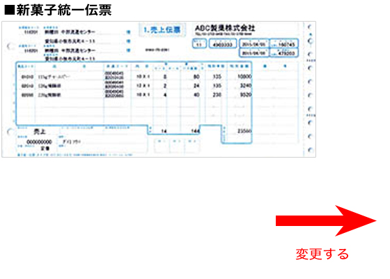 新菓子統一伝票