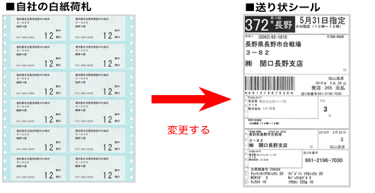 白紙荷札・送り状シール